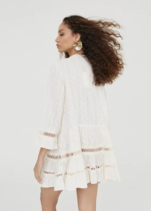 Caftan  corto de volantes