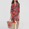 Caftan corto estampado