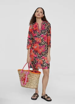 Caftan corto estampado