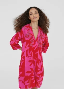 Caftan corto estampado