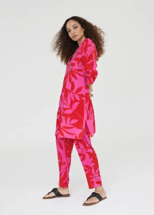 Caftan corto estampado
