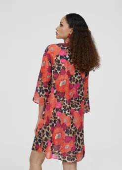 Caftan corto estampado