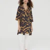 Caftan corto estampado cebra