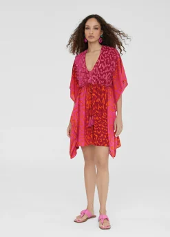 Caftan corto print animal