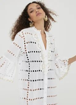 Caftan largo bordado