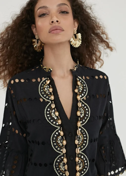 Caftan largo bordado