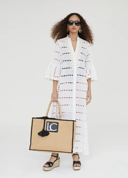 Caftan largo bordado