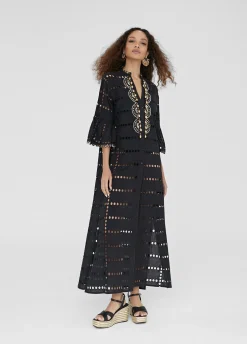 Caftan largo bordado