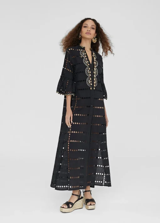 Caftan largo bordado