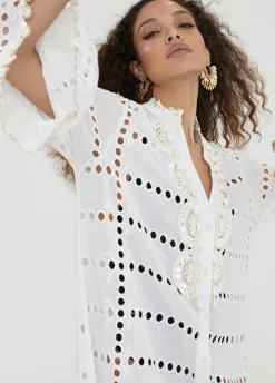 Caftan largo bordado