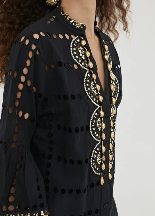 Caftan largo bordado