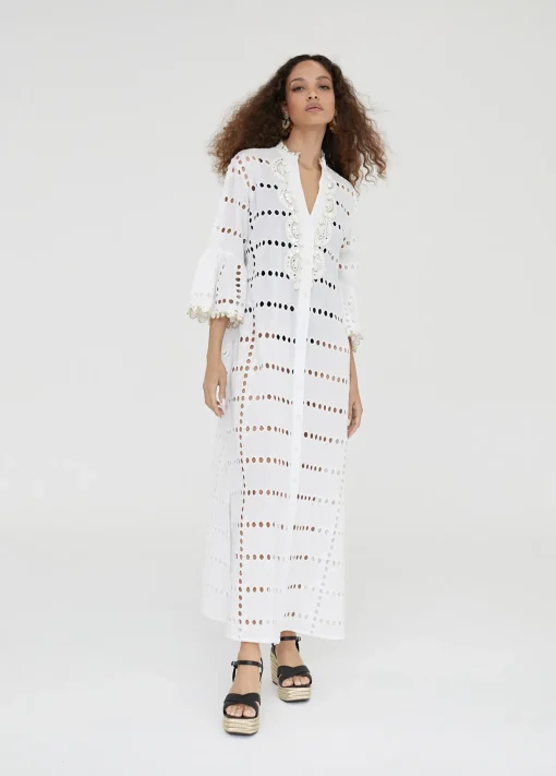 Caftan largo bordado