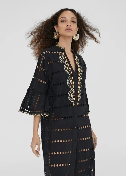 Caftan largo bordado