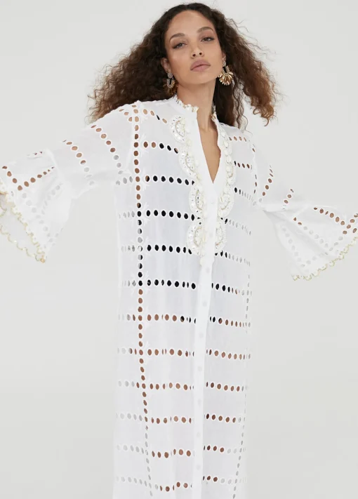 Caftan largo bordado
