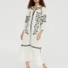 Caftan largo con bordado