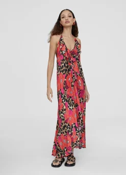 Caftan largo con volantes