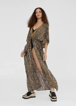 Caftan largo estampado