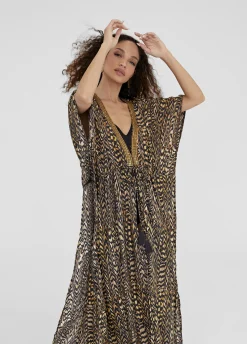 Caftan largo estampado