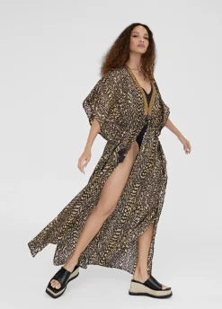 Caftan largo estampado