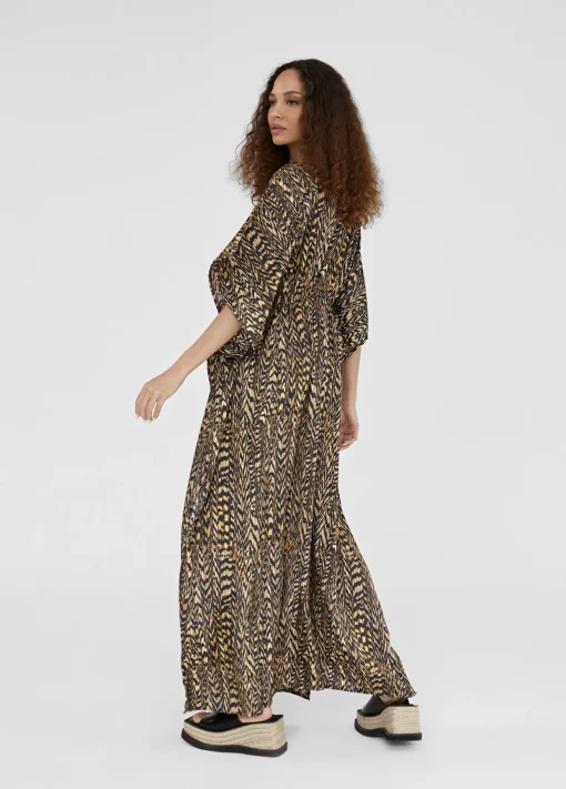 Caftan largo estampado