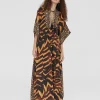 Caftan largo print animal