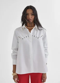 Camisa con detalle joyas