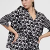 Camisa fluida monograma