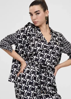 Camisa fluida monograma