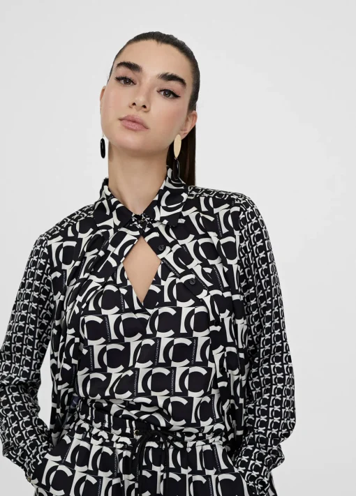 Camisa fluida monograma