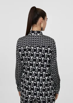 Camisa fluida monograma