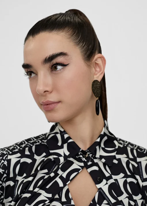 Camisa fluida monograma