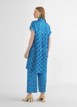 Camisa larga estampada