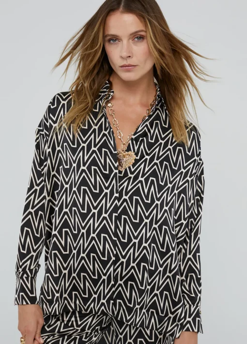 Camisa larga monograma