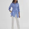 Camisa rayas detalle joyas