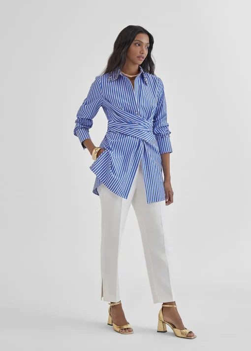Camisa rayas detalle joyas