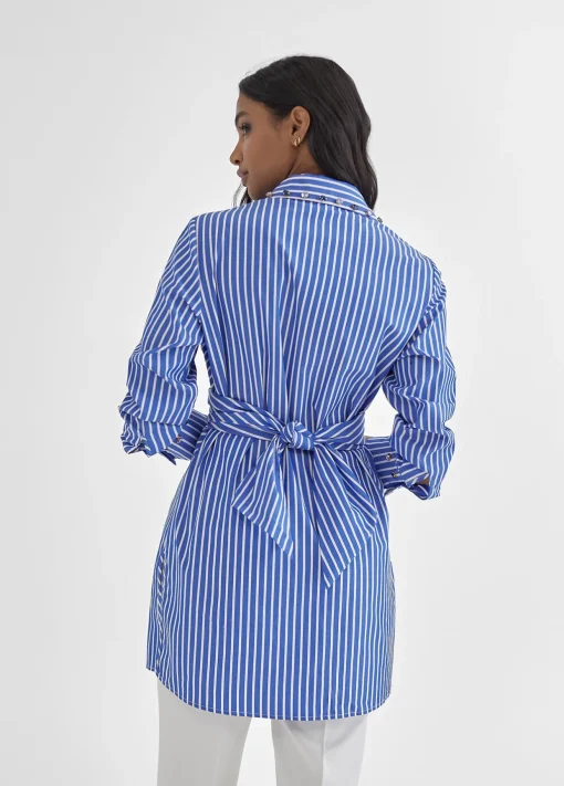 Camisa rayas detalle joyas