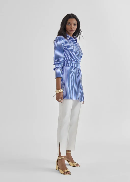 Camisa rayas detalle joyas