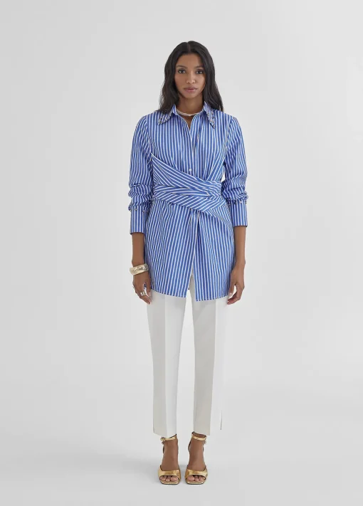 Camisa rayas detalle joyas