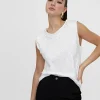 Camiseta hombreras strass