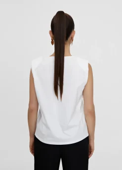 Camiseta hombreras strass