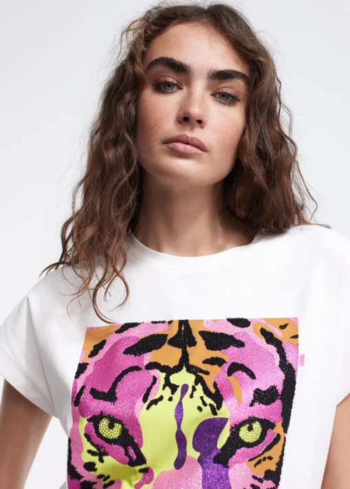 Camiseta tigre multicolor