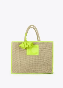 Capazo con ribetes color fluor