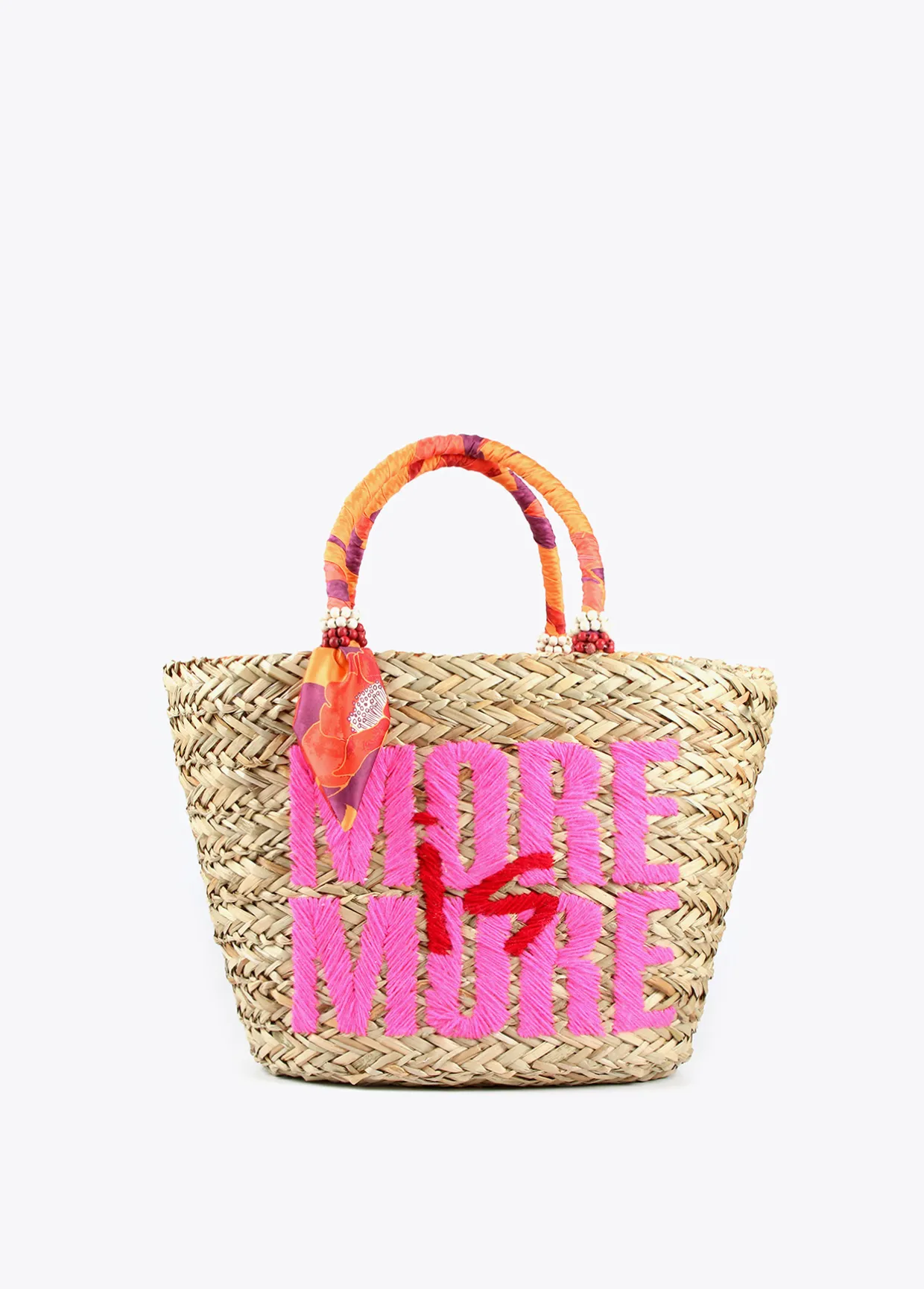 Capazo tipo cesta bicolor