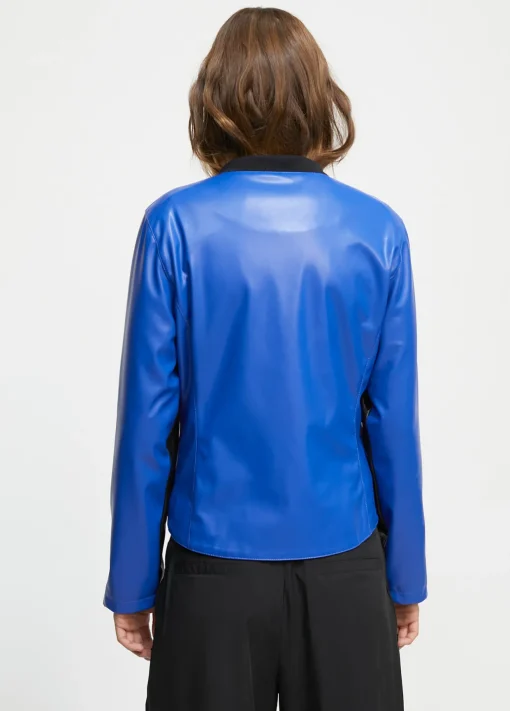 Cazadora biker tricolor