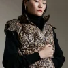 Chaleco acolchado animal print