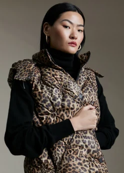 Chaleco acolchado animal print