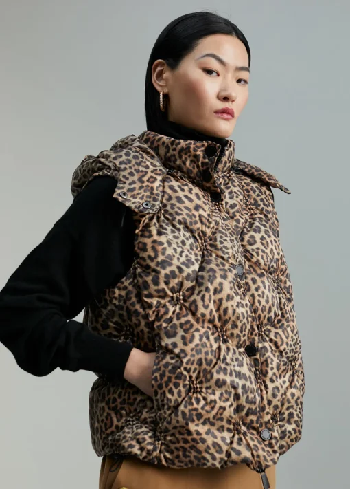 Chaleco acolchado animal print