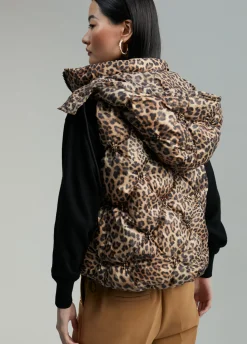 Chaleco acolchado animal print