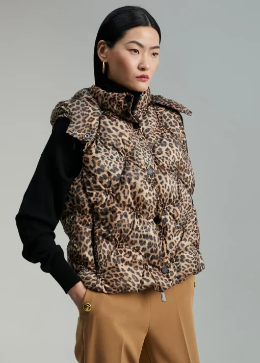 Chaleco acolchado animal print
