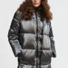 chaqueta acolchada metalizada